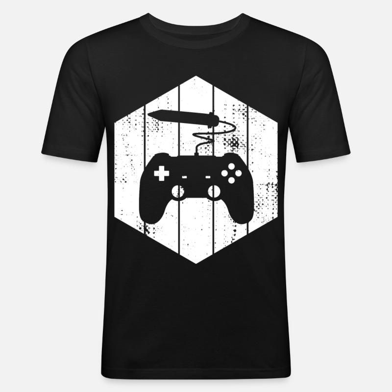 2D Artist - Männer Slim Fit T-Shirt - Schwarz