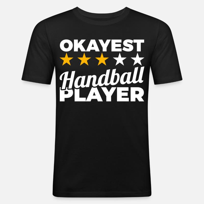 Durchschnittlicher Handballer - Männer Slim Fit T-Shirt - Schwarz