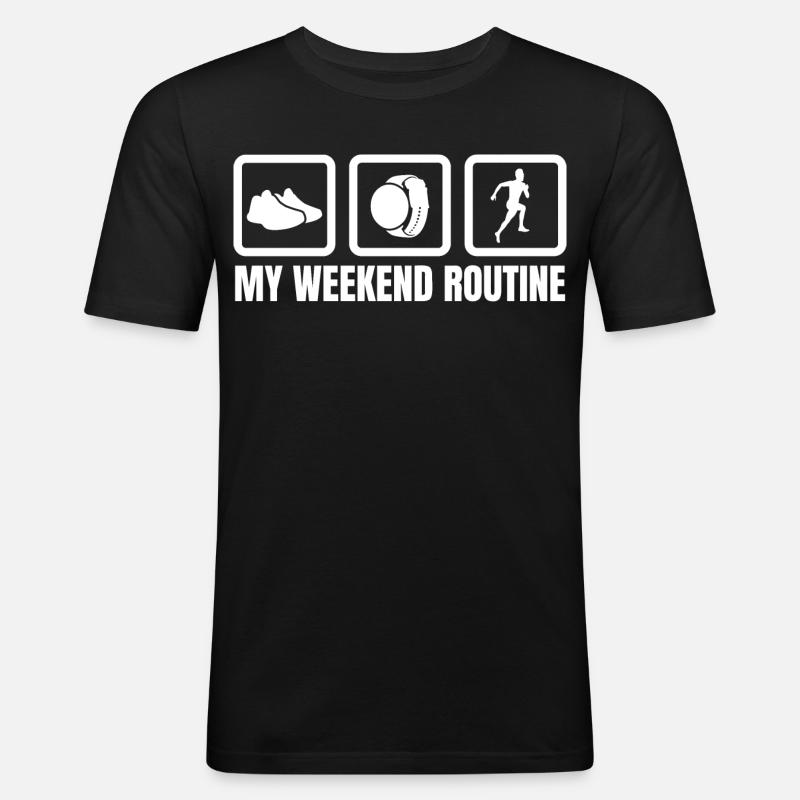 Weekend dei corridori - Maglietta aderente da uomo - nero