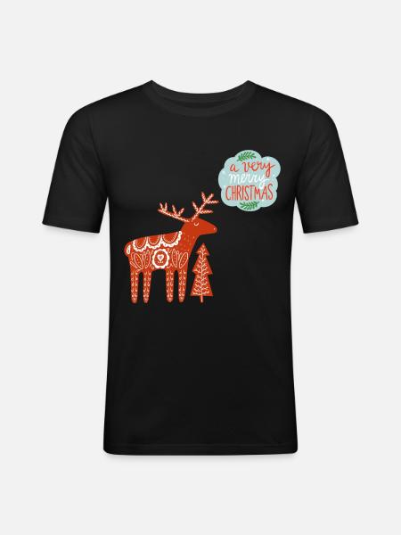 a very merry Christmas - Men's Slim Fit T-Shirt - black