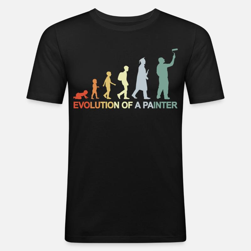 Painter Varnisher Evolution - Men's Slim Fit T-Shirt - black