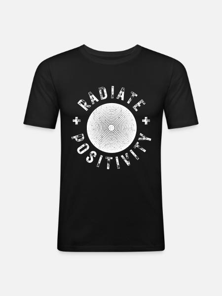 Exuding positivity modern distressed style - Men's Slim Fit T-Shirt - black