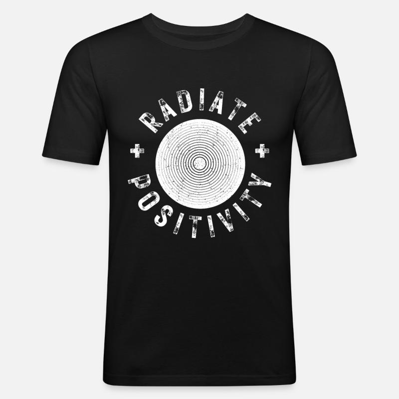Exuding positivity modern distressed style - Men's Slim Fit T-Shirt - black