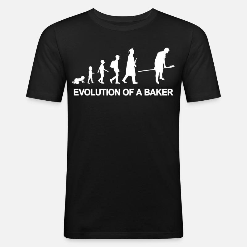 Entwicklung eines Bäckers - Männer Slim Fit T-Shirt - Schwarz