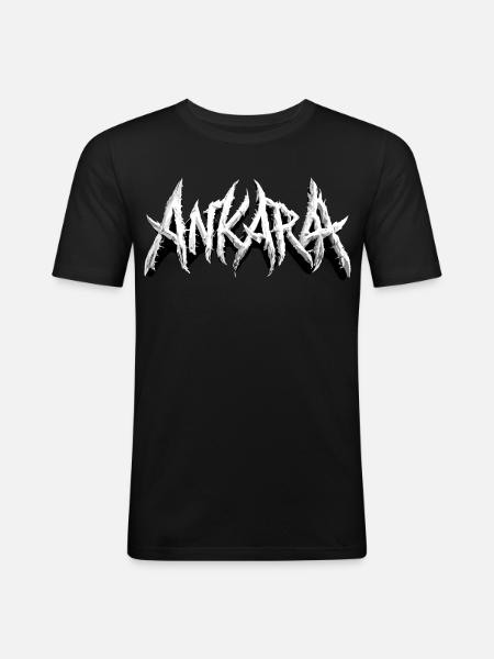 Ankara Turkey - Ankara Metal Music Headbanger - Men's Slim Fit T-Shirt - black