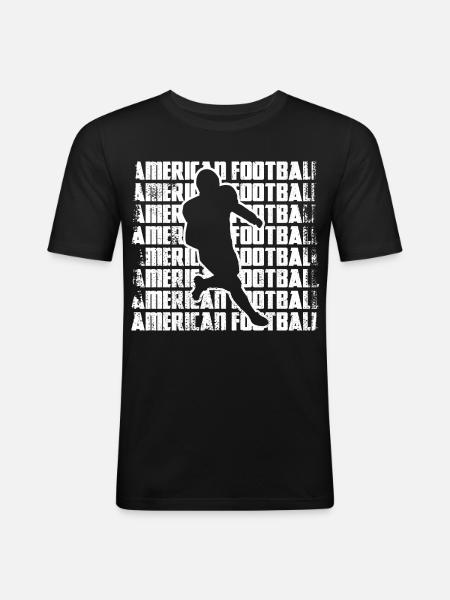 American Football Players - Men's Slim Fit T-Shirt - black