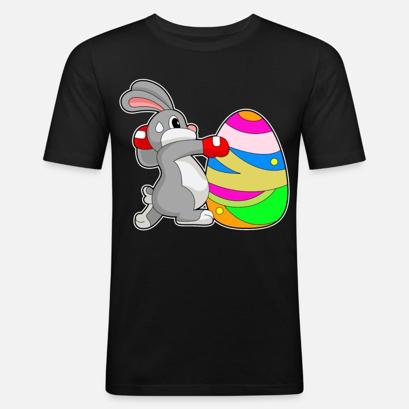 Bunny Easter Boxes - Men's Slim Fit T-Shirt - black