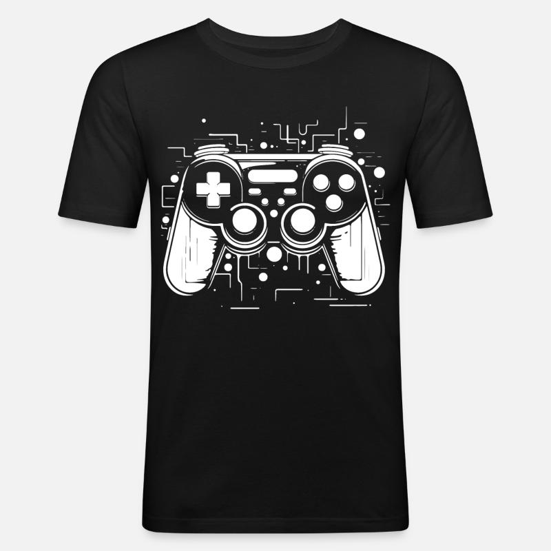 Game Controller - Männer Slim Fit T-Shirt - Schwarz