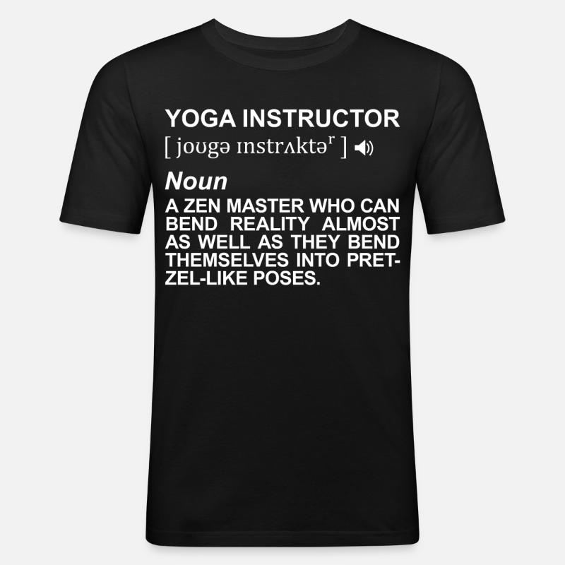 Yogalehrer Definition - Männer Slim Fit T-Shirt - Schwarz