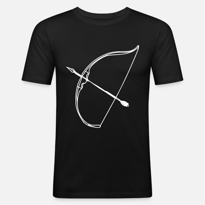 Pfeil und Bogen - Männer Slim Fit T-Shirt - Schwarz