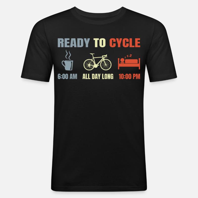 Cyclists schedule - Men's Slim Fit T-Shirt - black