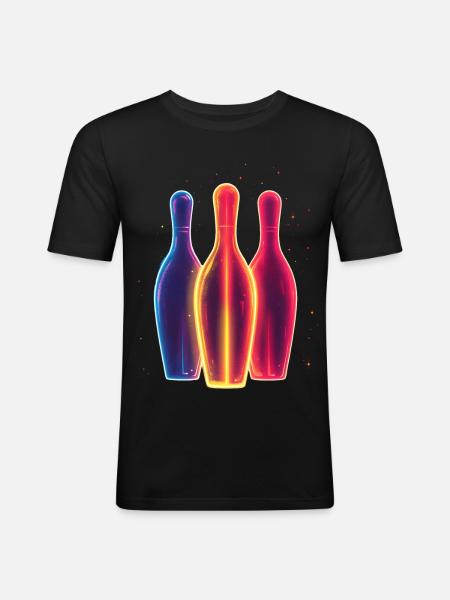 90s Bowling - Men's Slim Fit T-Shirt - black