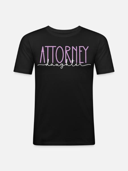 Avocat Fille Fière Cadeau Mignon - T-shirt près du corps Homme - noir