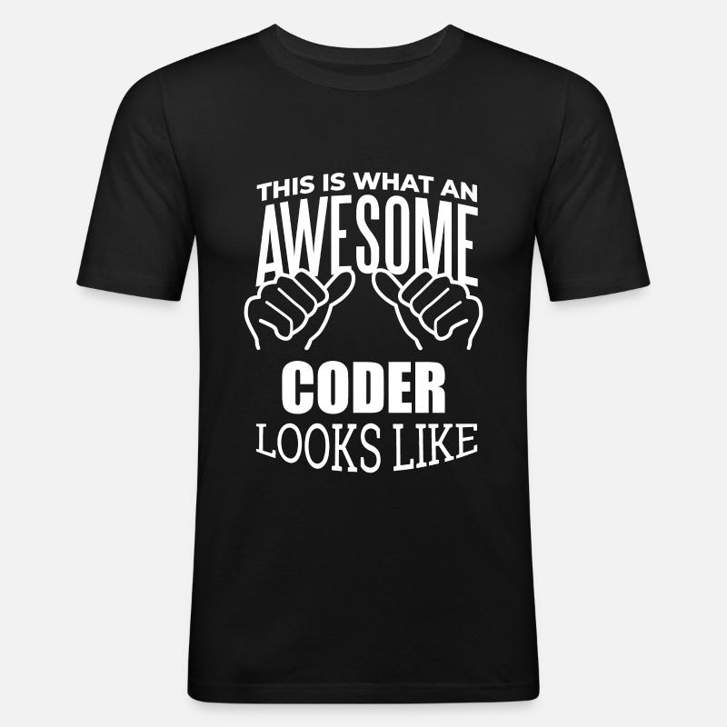 Coder - Men's Slim Fit T-Shirt - black