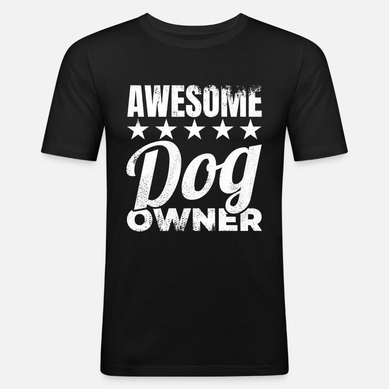 Hundehalter - Männer Slim Fit T-Shirt - Schwarz