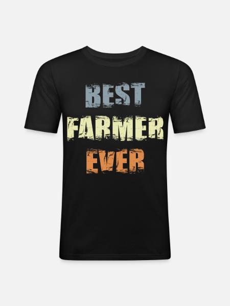 Best farmer of all time - Men's Slim Fit T-Shirt - black
