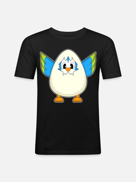 Oeuf de perroquet - T-shirt près du corps Homme - noir