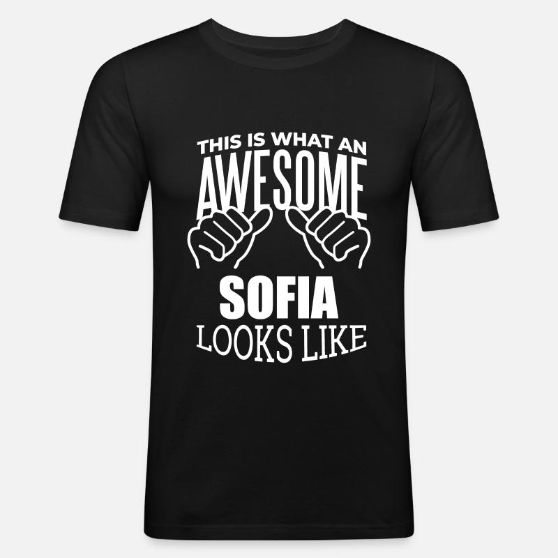 Sofioter - Männer Slim Fit T-Shirt - Schwarz