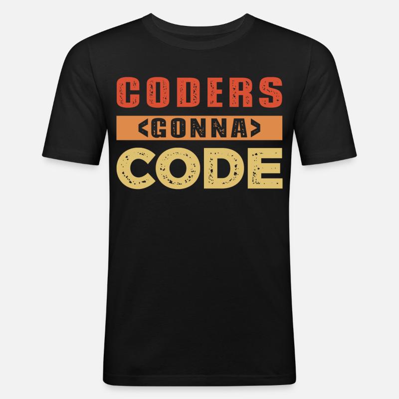 Developer Saying - Men's Slim Fit T-Shirt - black