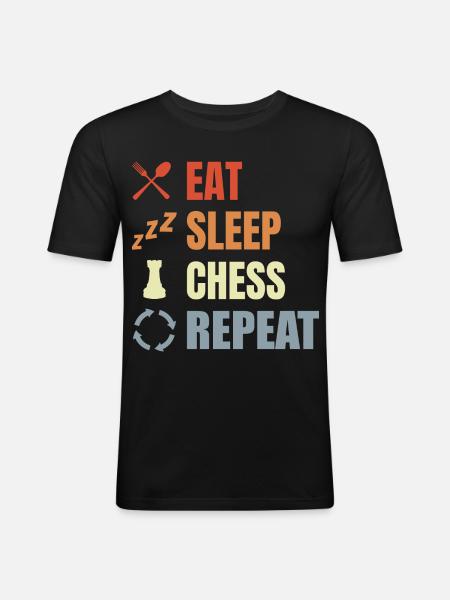 Chess Player Motivation - Men's Slim Fit T-Shirt - black