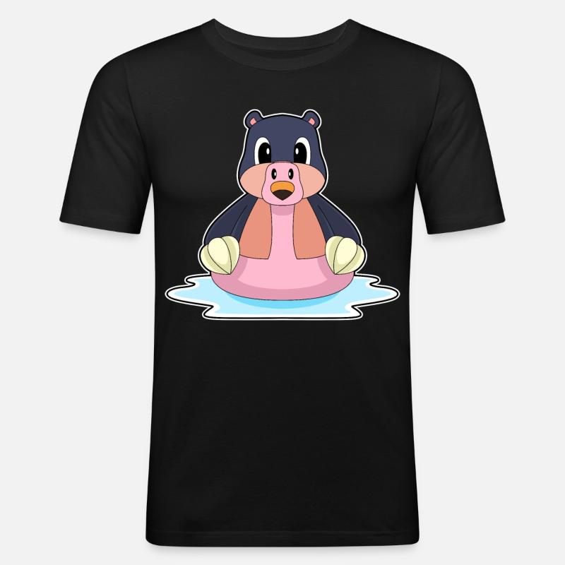 Mole Flamingo - Men's Slim Fit T-Shirt - black