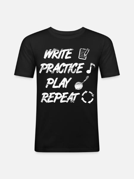 Funny banjo saying - Men's Slim Fit T-Shirt - black