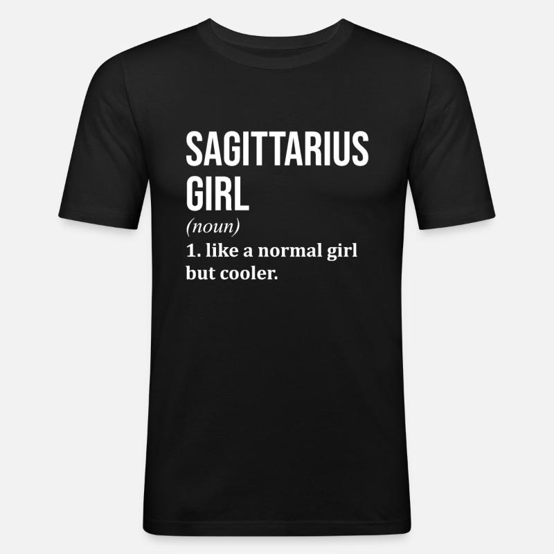 Sagittario - Maglietta aderente da uomo - nero