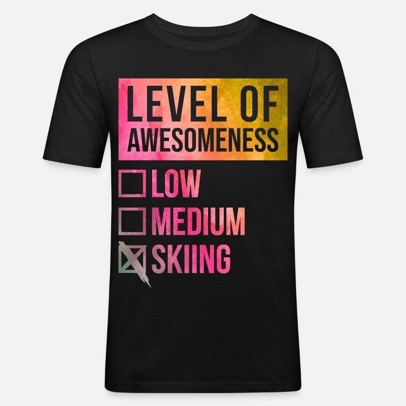 Ski - Men's Slim Fit T-Shirt - black