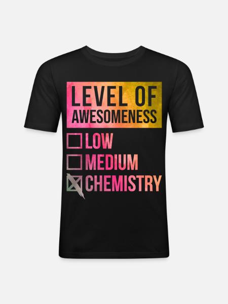 chimie - T-shirt près du corps Homme - noir