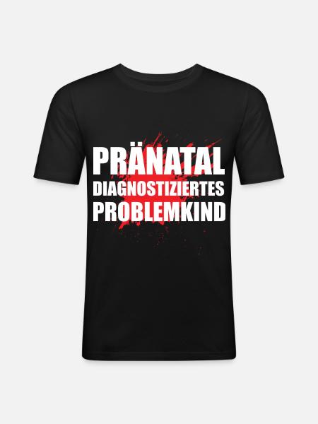 Problemkind - Männer Slim Fit T-Shirt - Schwarz