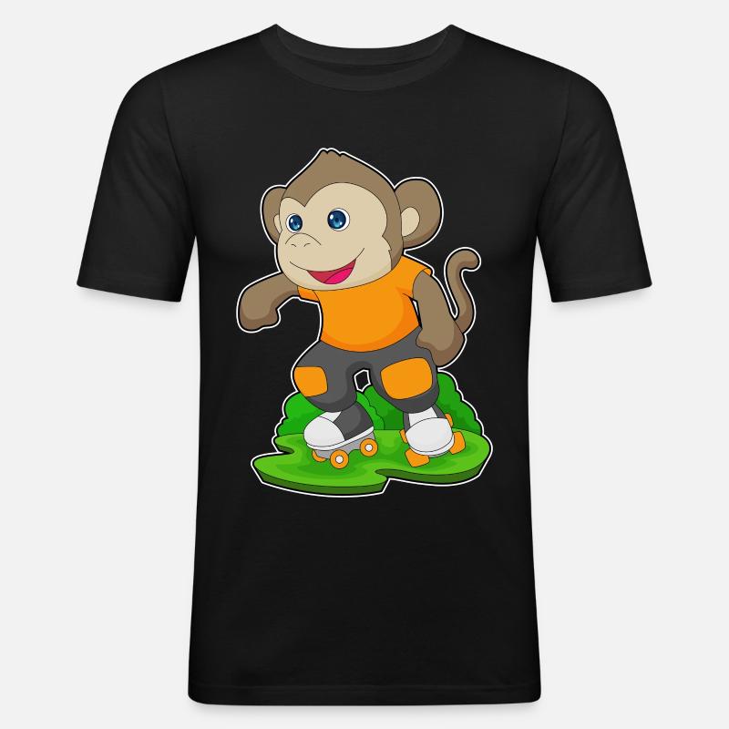 Monkey Rollers Rollers Rollers - T-shirt près du corps Homme - noir