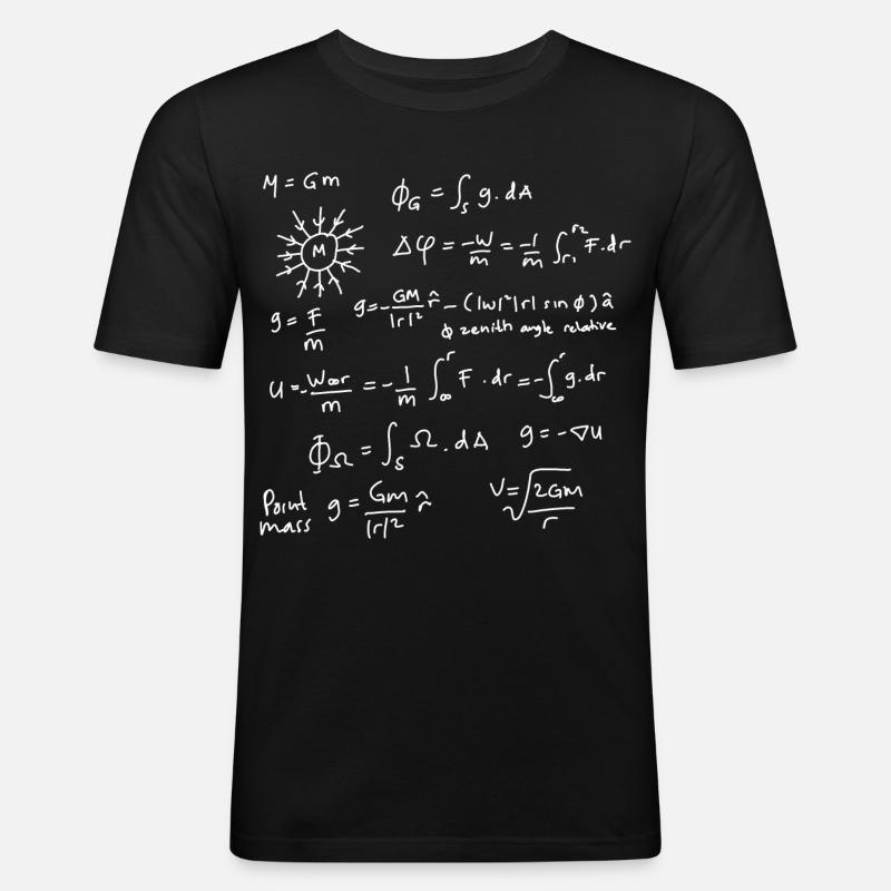 Physics Equations Unleashed - Men's Slim Fit T-Shirt - black