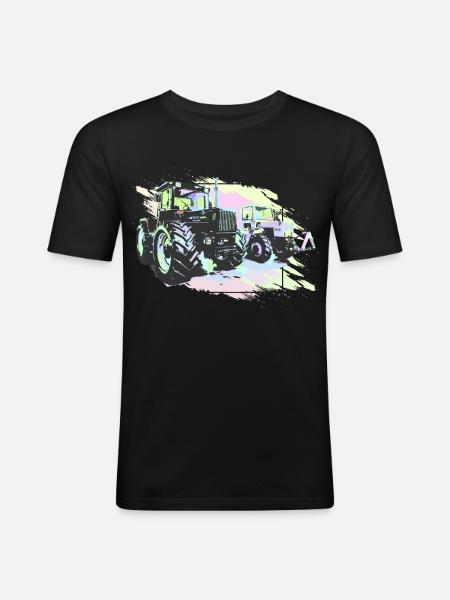 Old tractors - Men's Slim Fit T-Shirt - black