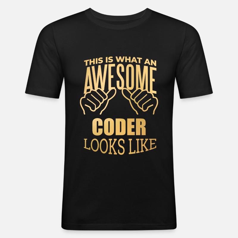 Coding - Men's Slim Fit T-Shirt - black