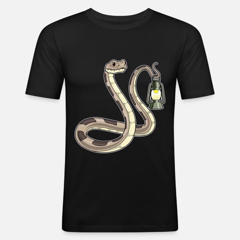 Snake Lantern - Men's Slim Fit T-Shirt - black