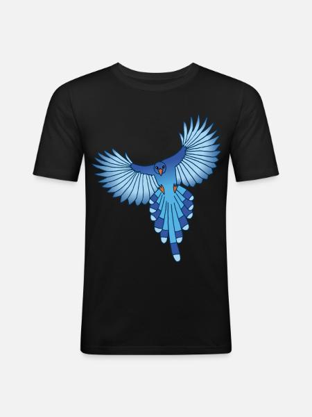 The Flight of the Blue Bird - Men's Slim Fit T-Shirt - black