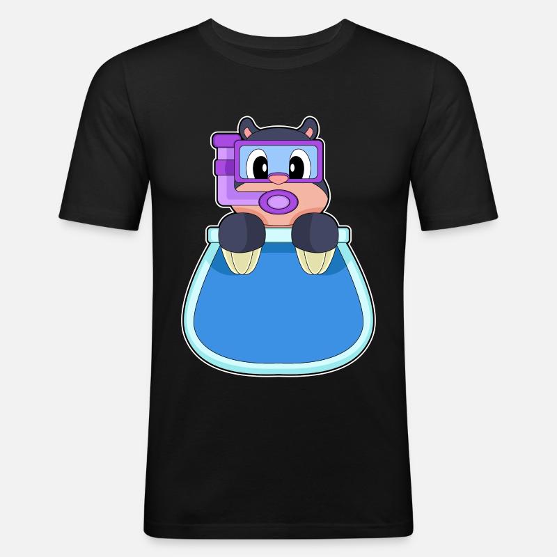 Mole Aquarium - Men's Slim Fit T-Shirt - black