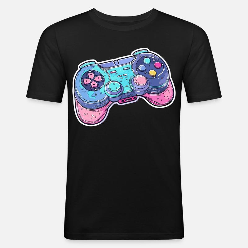 Game Controller Graphics - Men's Slim Fit T-Shirt - black