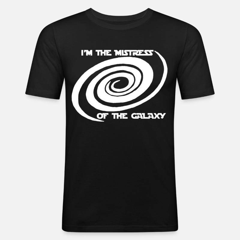 Herrin der Galaxis - Männer Slim Fit T-Shirt - Schwarz