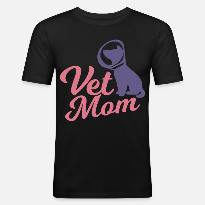 Veterinär Mutter - Männer Slim Fit T-Shirt - Schwarz