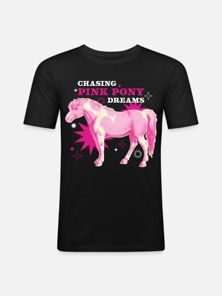 Pink Pony Dreams – Magic Ride - Men's Slim Fit T-Shirt - black