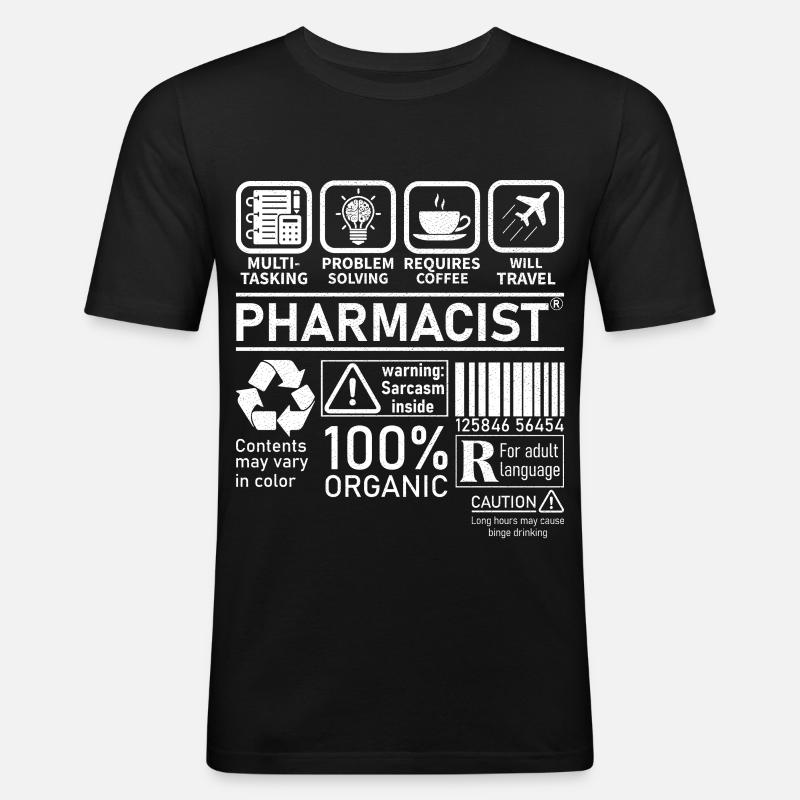 Pharmacist multi tasking problem solving - Men's Slim Fit T-Shirt - black