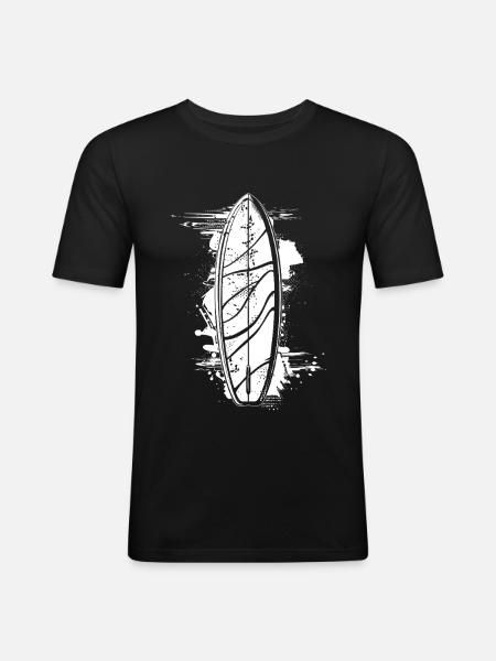 Surfboard Street Art - Men's Slim Fit T-Shirt - black