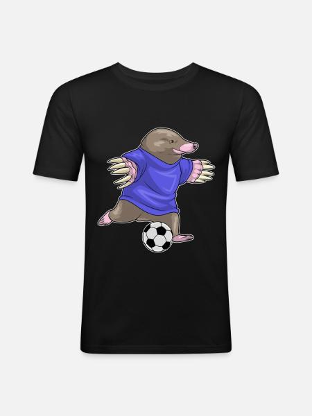 Mole Soccer Player Soccer - Men's Slim Fit T-Shirt - black
