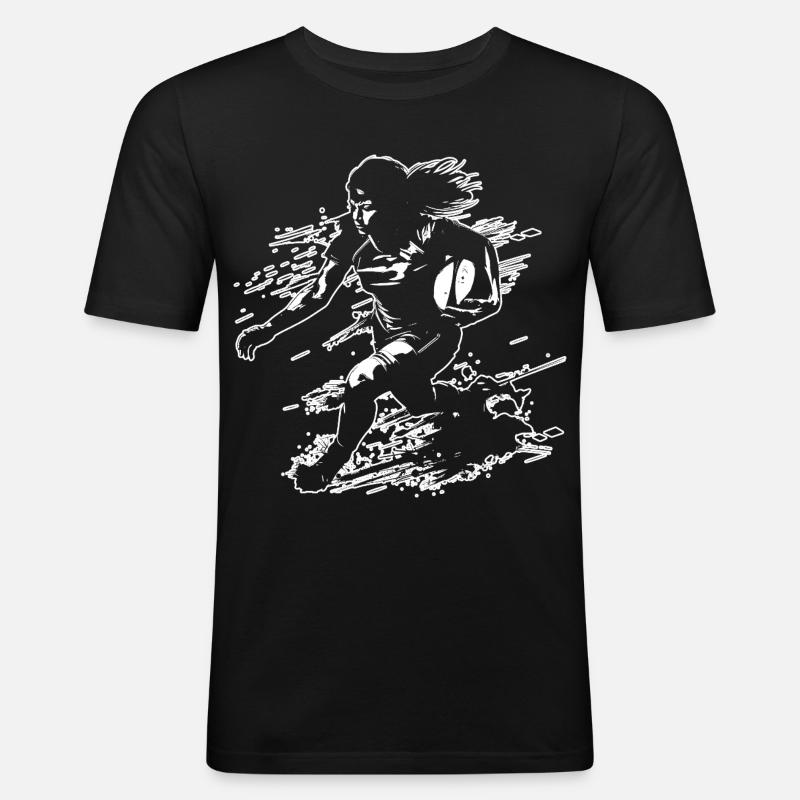 Rugby player - Men's Slim Fit T-Shirt - black