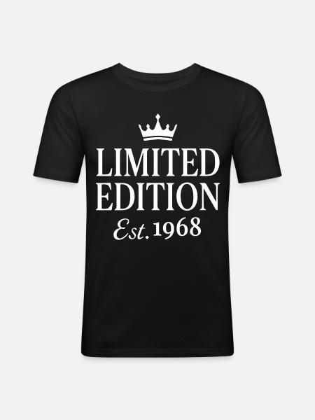 Limited Edition Est 1968 - Männer Slim Fit T-Shirt - Schwarz