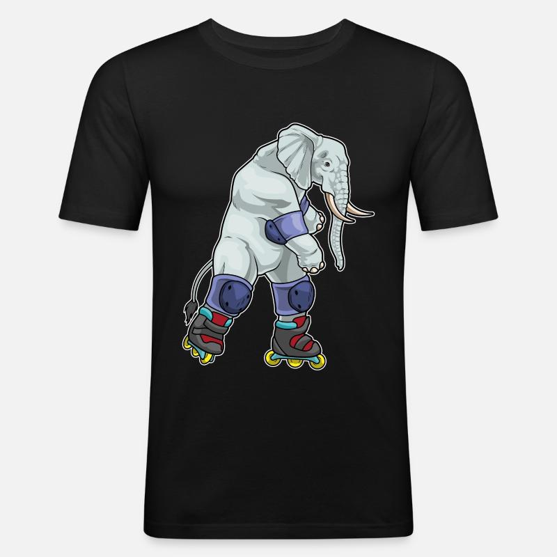 Elefant Inline skating Inline skates - Men's Slim Fit T-Shirt - black