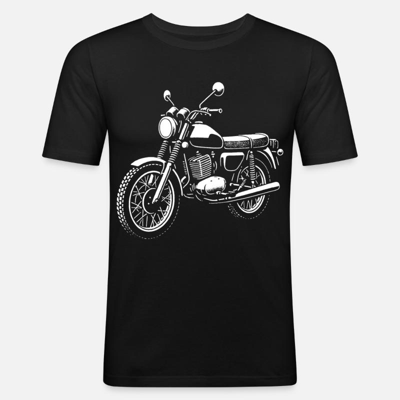 Zweitakt-Legende Retro - Männer Slim Fit T-Shirt - Schwarz