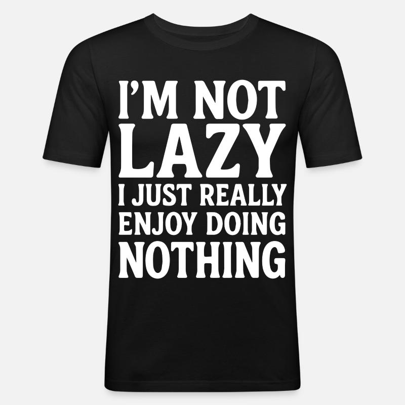 Faul mit Stil - Männer Slim Fit T-Shirt - Schwarz
