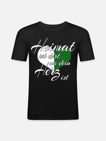 - Saxony - Men's Slim Fit T-Shirt - black